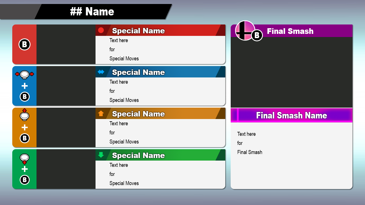 Smash Roster Template