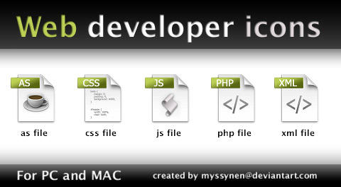 Web developer icons