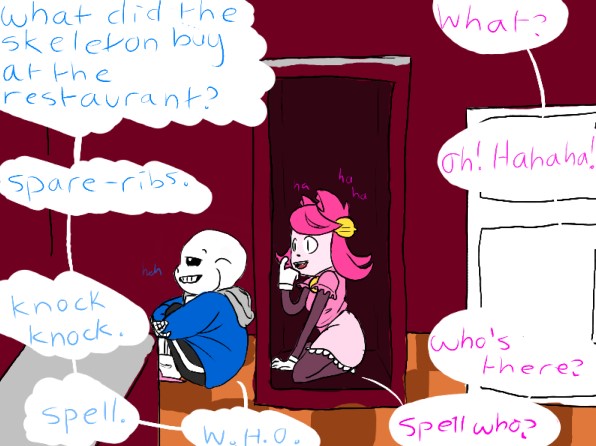 Sans And Mad Mew Mew Joking Around by 7hatBoiBlaster on DeviantArt