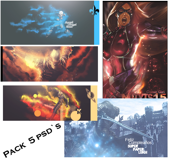 Pack 5 psds by ColossoxXx on DeviantArt