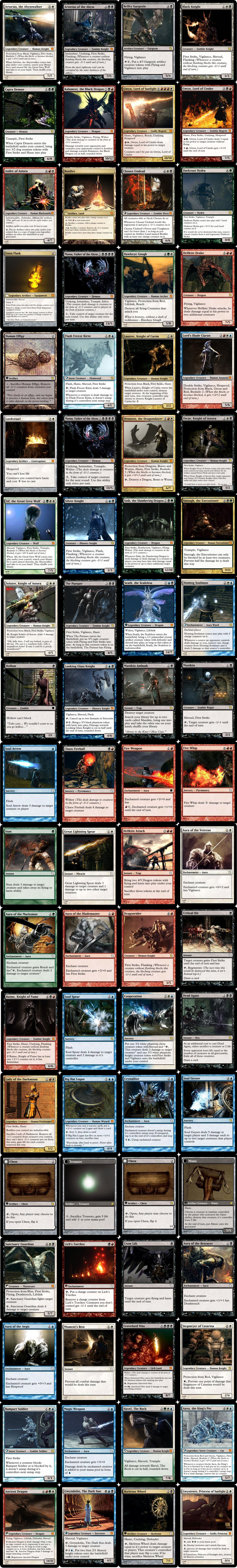 Dark Souls  (I+II) Magic Card Prototypes