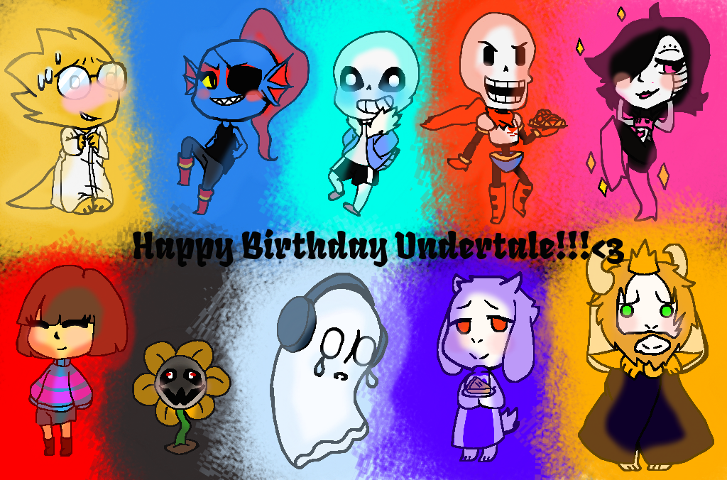 Happy Birthday Undertale! by GoldElemant on DeviantArt