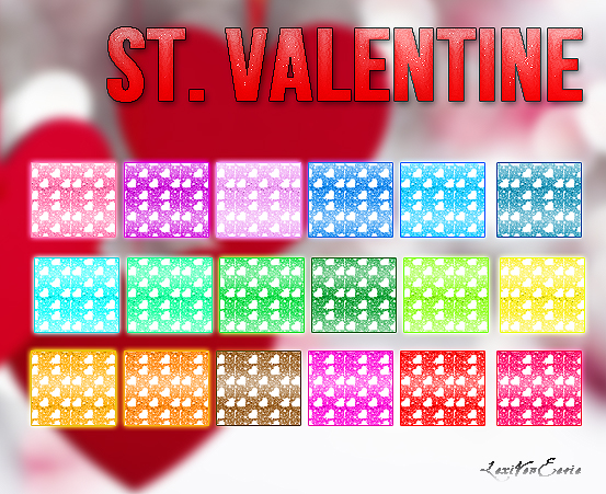 Special heart glitter styles: St Valentine's Day