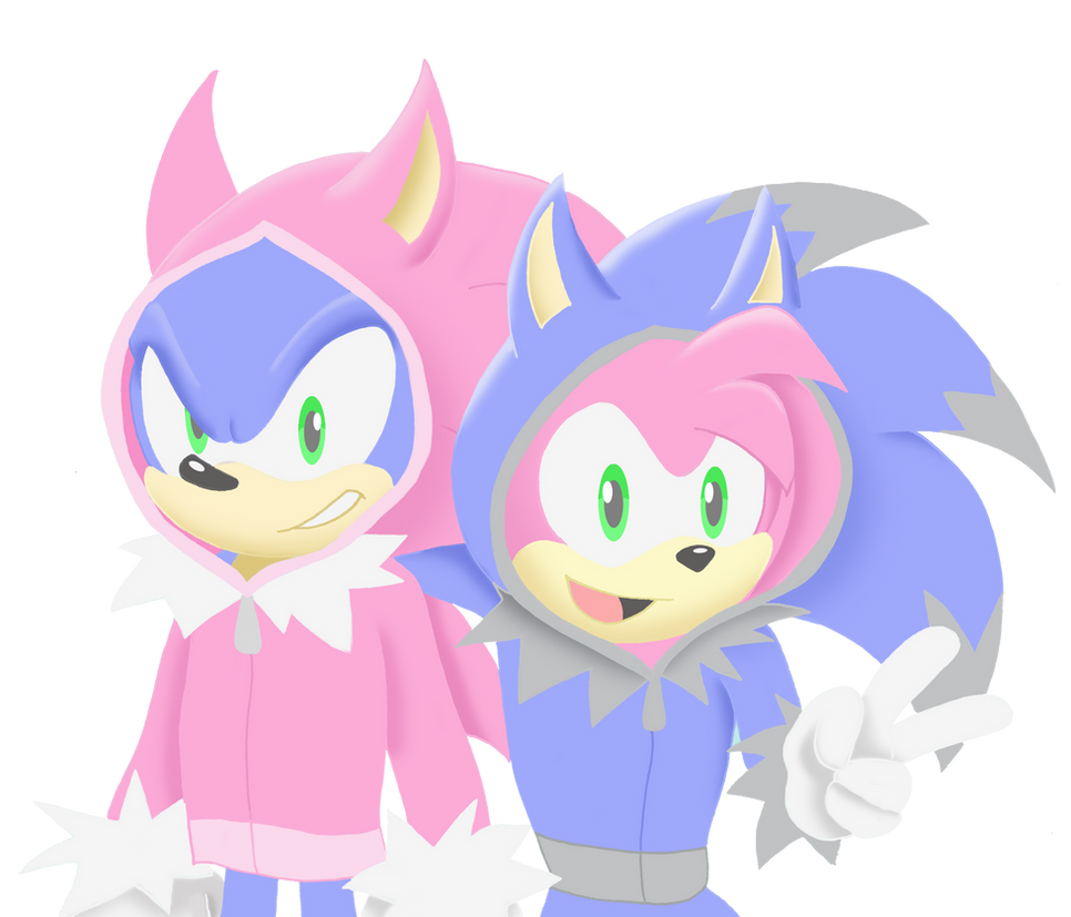 Sonic and Amy Werehog Hoodies by x-SilverLining-x on DeviantArt