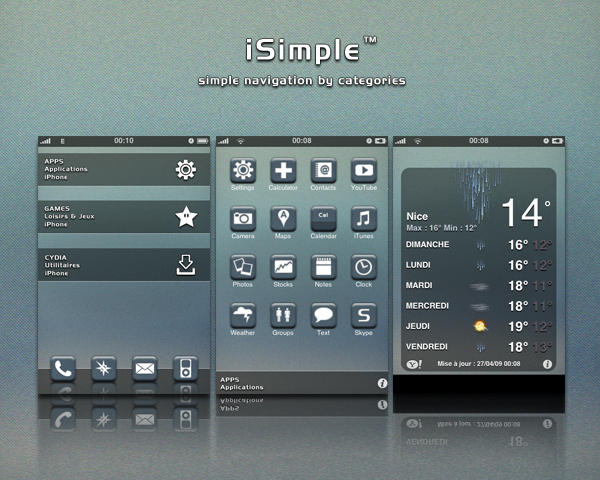 Simple Theme Ios iSimple theme for iPhone by alxboss on DeviantArt
