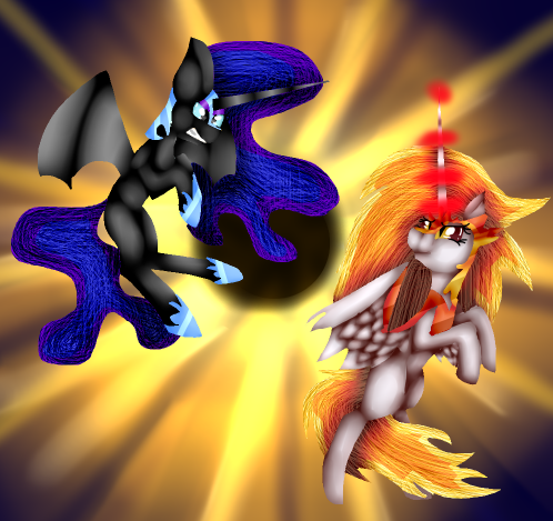Daybreaker vs. Nightmare Moon by RainbowSpirit101 on DeviantArt