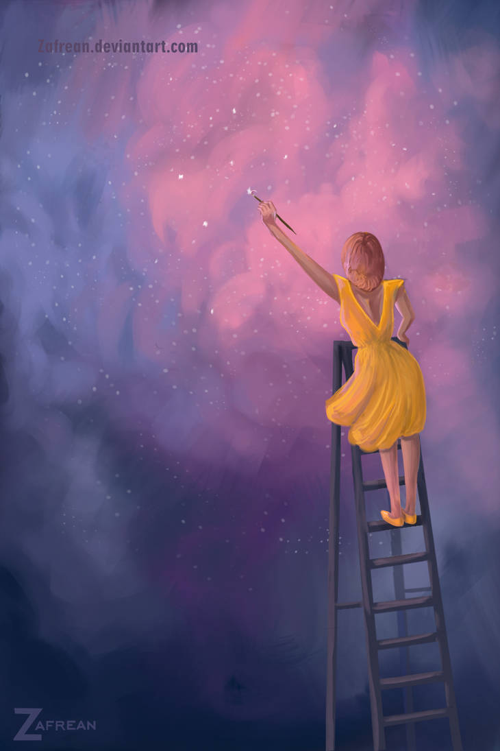 She who painted the sky by Zafrean on DeviantArt