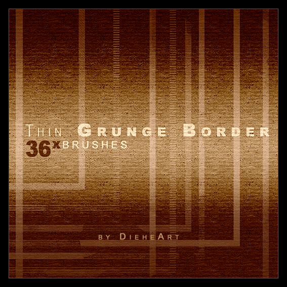 Thin Grunge Border Brushes