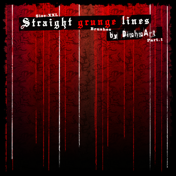 Straight Grunge Lines Brushes