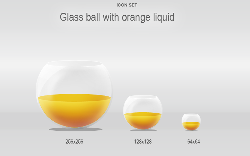 Glass ball with liquid