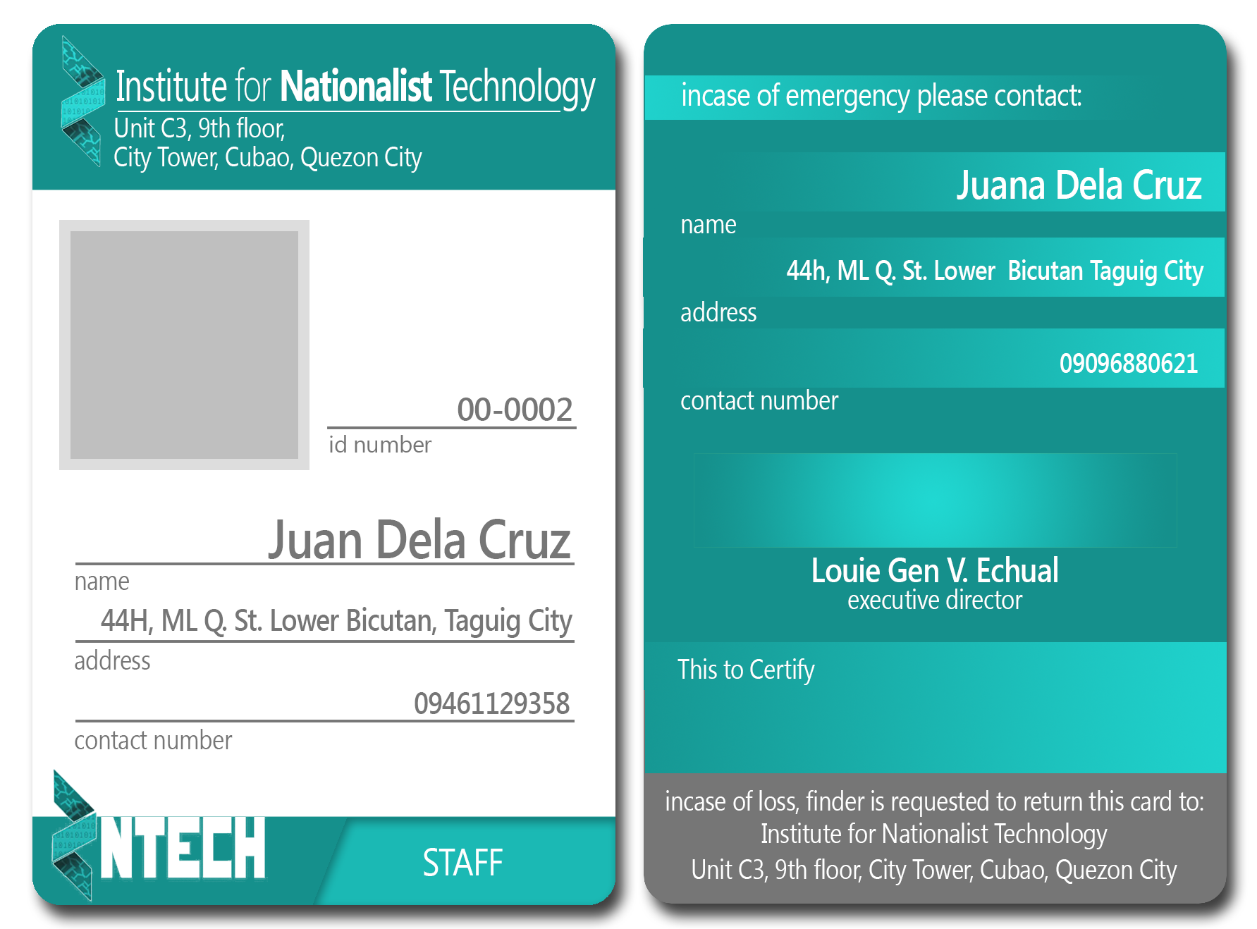 Id Card Template Philippines