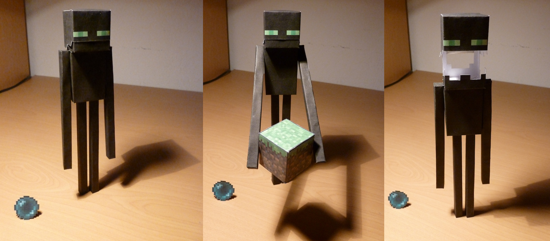 Enderman Minecraft Paper Craft Model