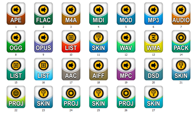 Turkuaz AIMP Player icons