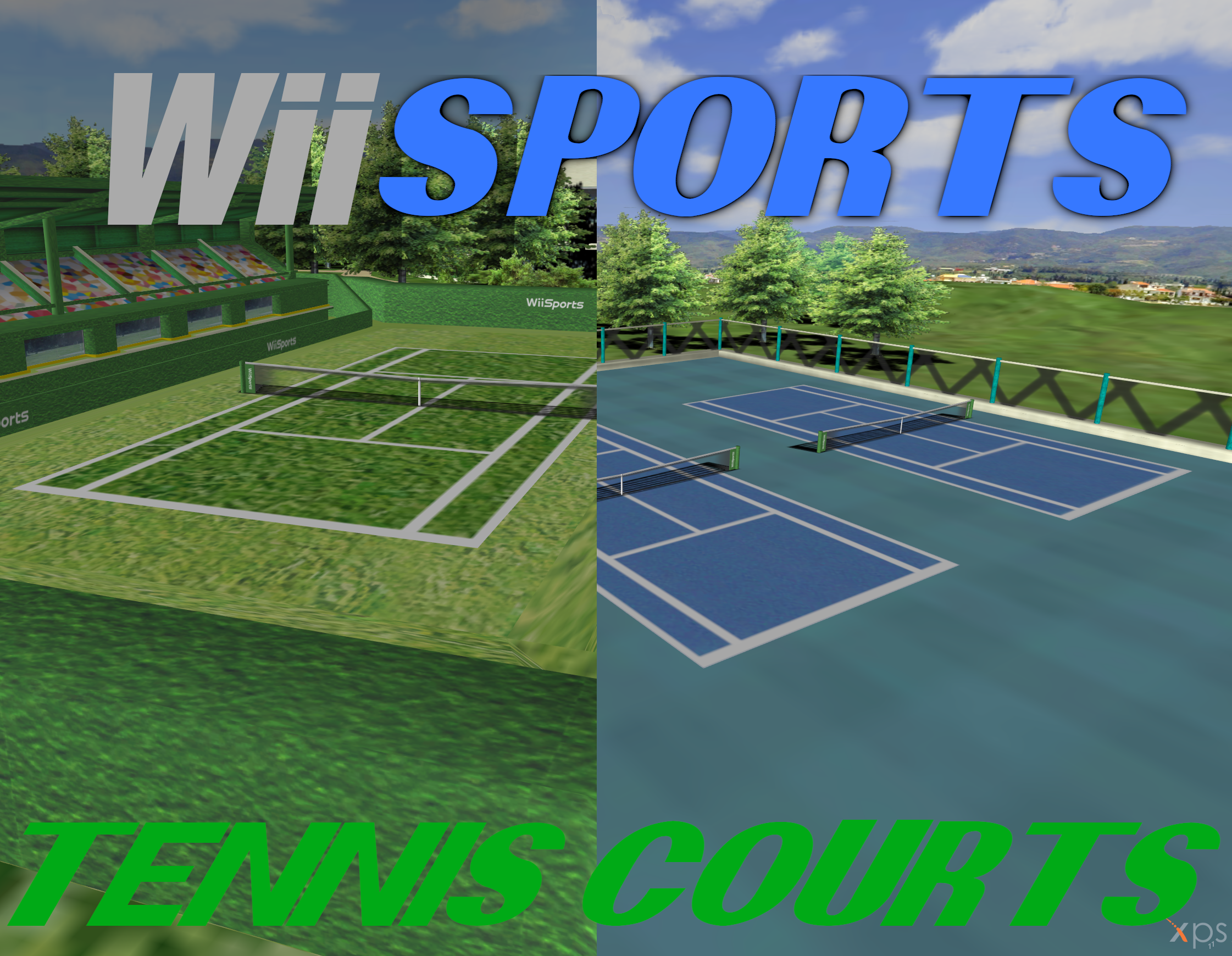 Stationair Gymnastiek natuurkundige Wii Sports Tennis Courts. by SpinosKingdom875 on DeviantArt