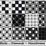 Blocks and Diamonds-Monochrome Set