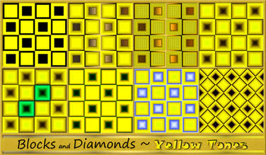 Blocks and Diamonds-Yellow Tones