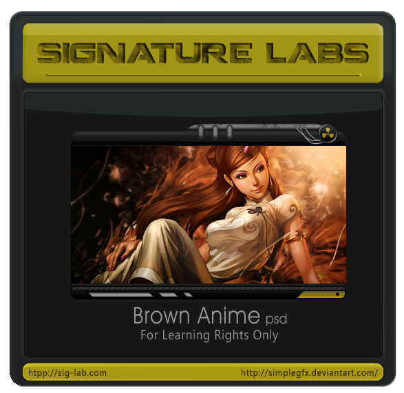 Brown Anime PSD