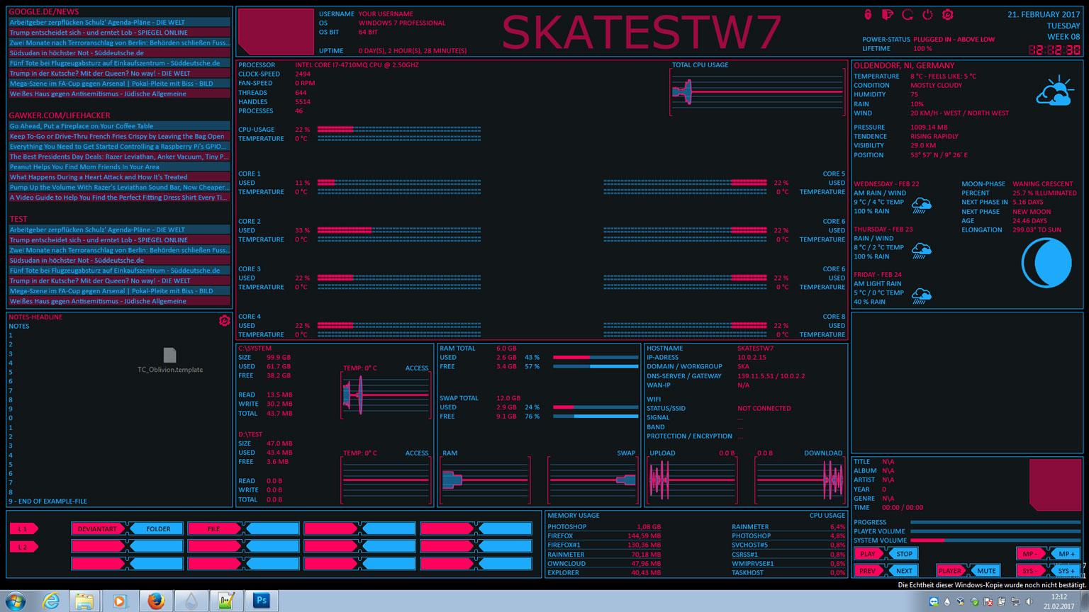 hud digital rainmeter skins for windows hud digital rainmeter skins for windows