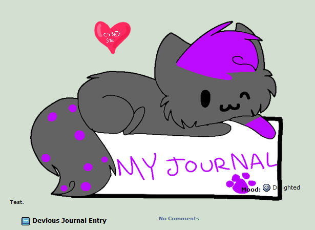 Purple and black kitty journal skin