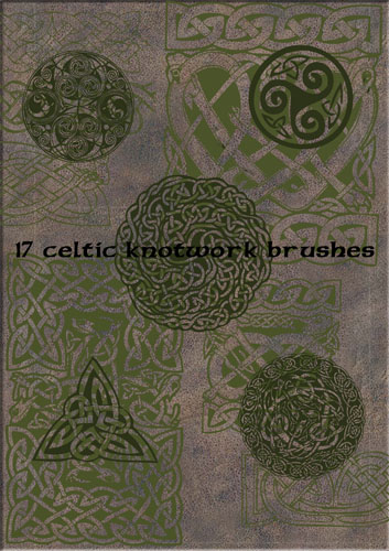 Celtic knotwork brushes