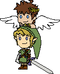 Chibies Link and Pit Gif 100