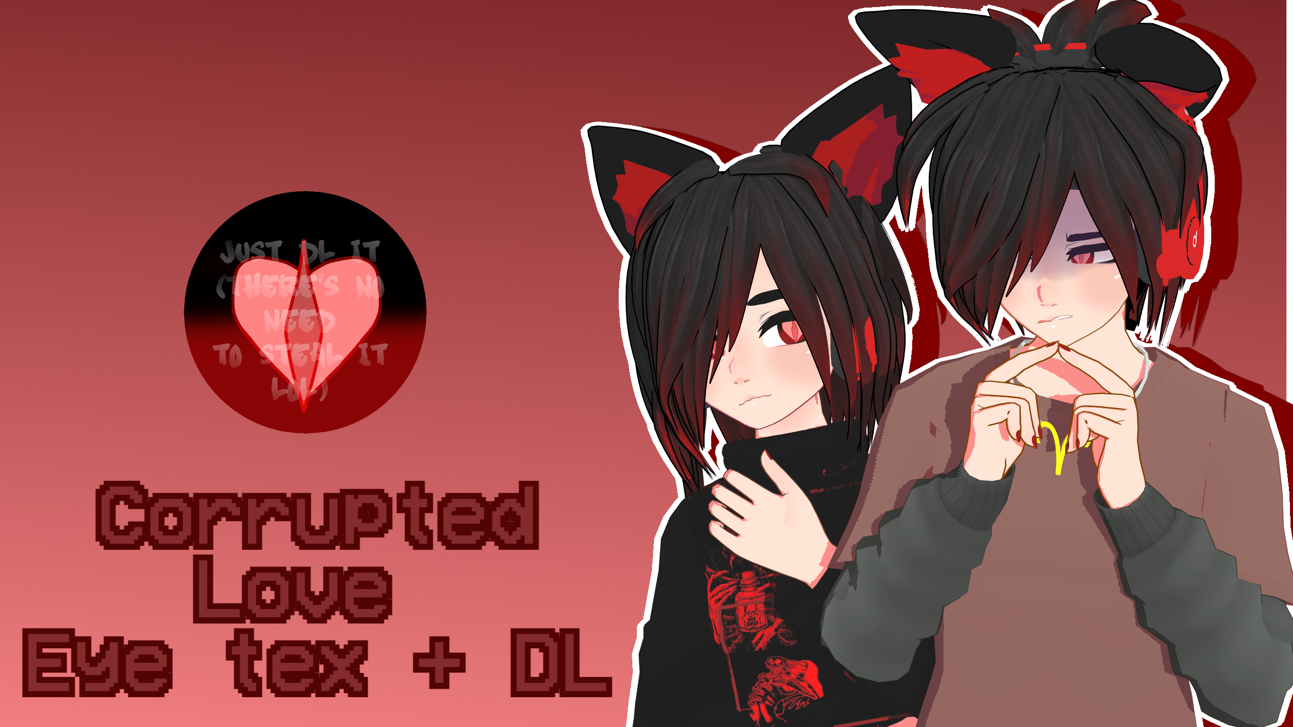 MMD Corrupted Love Eye Texture   DL by BowlOfSpicyramen on DeviantArt