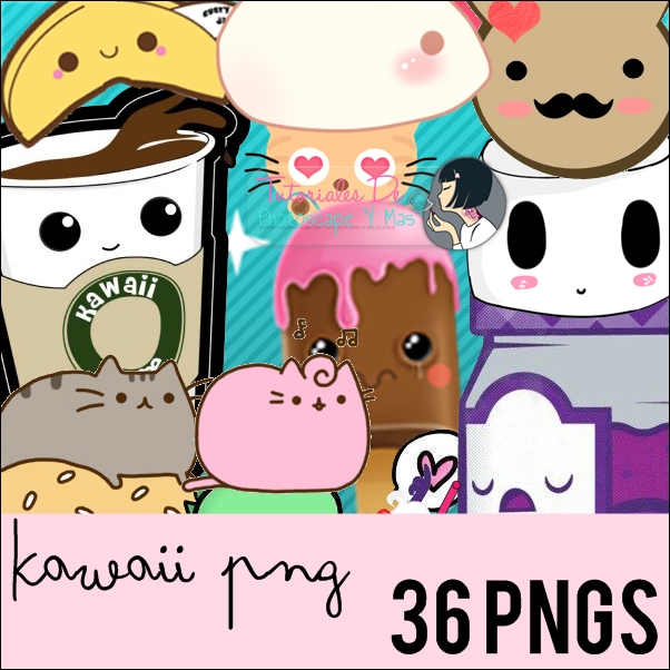 Pack de 36 Kawaii Pngs