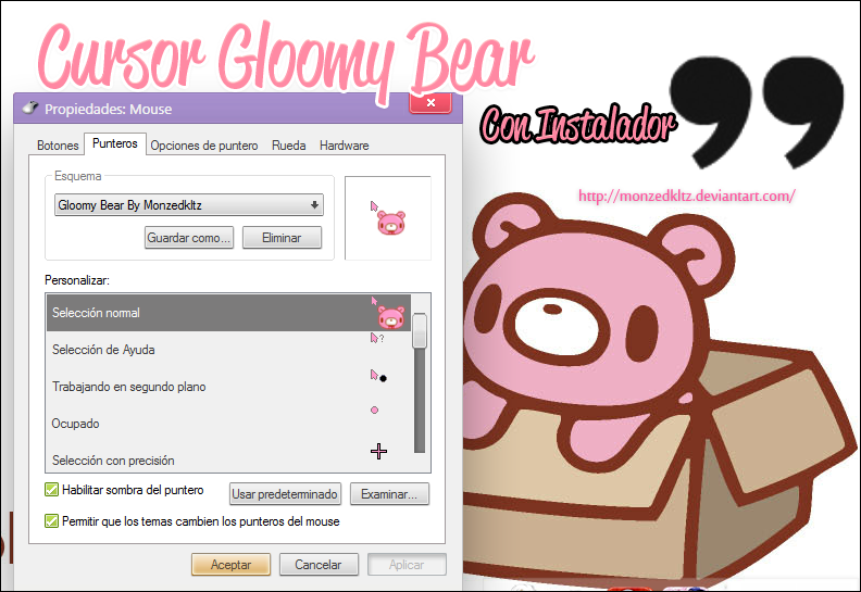 Cursor Gloomy Bear