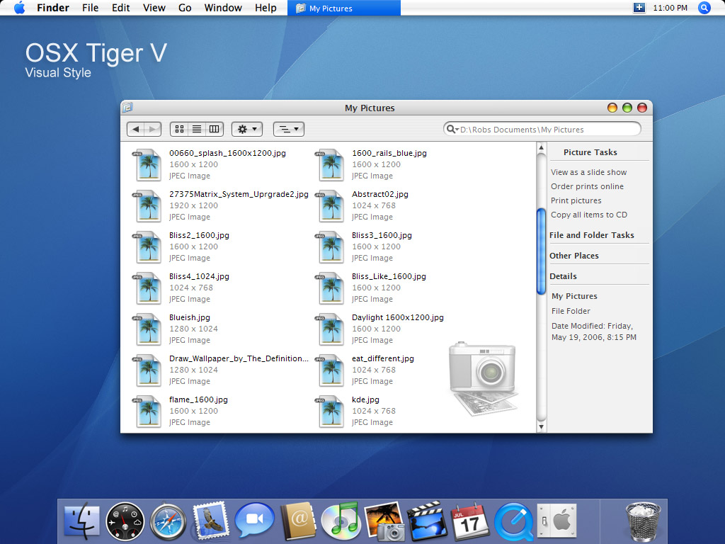 OSX Tiger V visual style