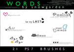 Words Brushes by snowgarden