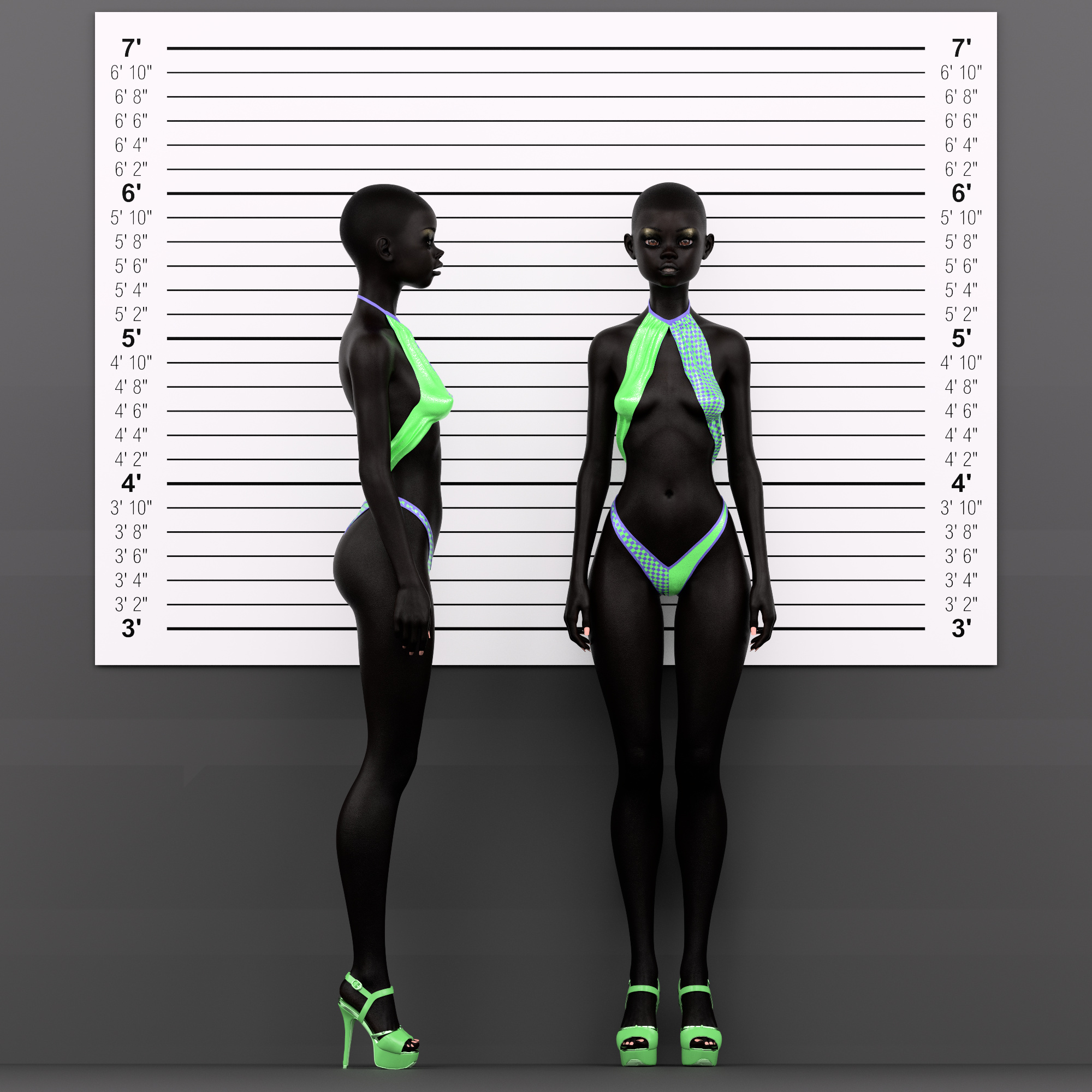 Thrwms Police Height Chart (Daz FREEBIE) by thrwm on DeviantArt