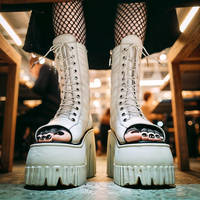 Goth feet, sandals, toerings