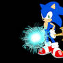 Sonic with speed force orb and sword of harmony