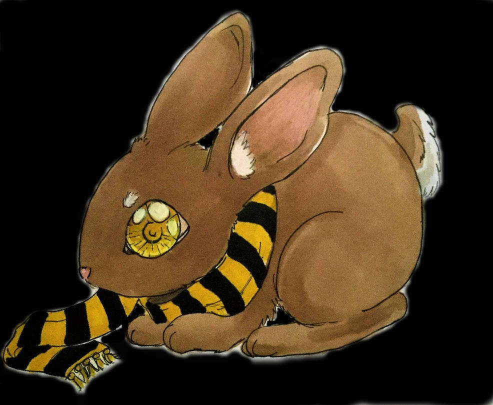Biscoff Rabbit Character Hufflepuff Brown Rabbit by JeansLily on DeviantArt