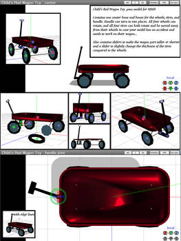 Child's Red Wagon Toy (MMD dl)