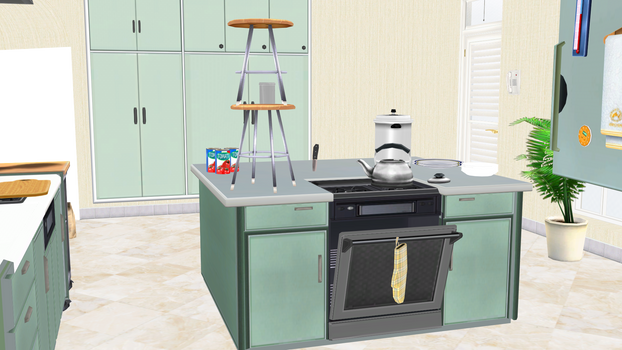 MMD Interactive Kitchen Stage Edit 1.01 (DL)