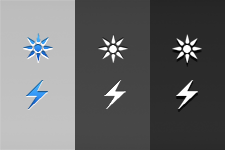 Sun and Lightning Carrier Logos