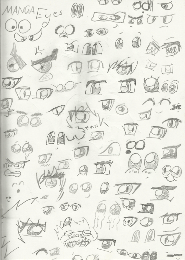 Manga Eyes by superduperman99 on DeviantArt