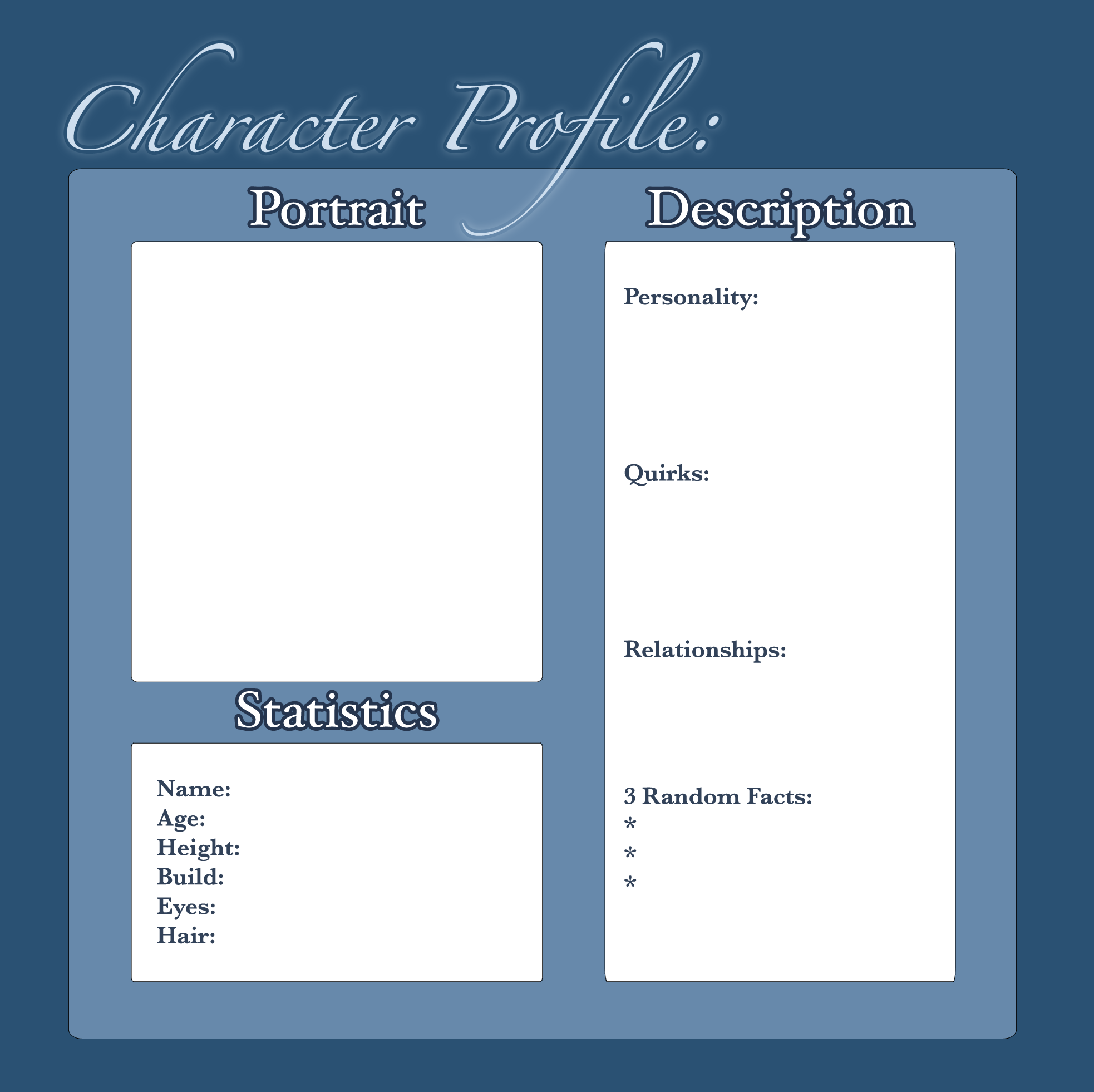 Simple Blue Character Template By Ladyashara On Deviantart