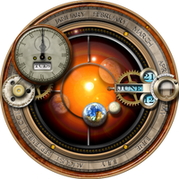 Steampunk Orrery Plasmoid Widget for Linux Kubuntu