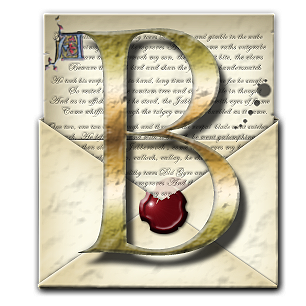 Steampunk B Open Envelope Icon