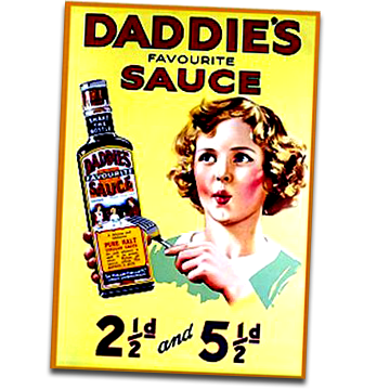 Daddies Souce Retro Advert Poster Fridge Magnet 