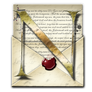 Steampunk N Open Envelope Icon