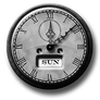 Steampunk Old Clock GreyScale Icon