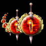 Steampunk Sauron with Sword Icon