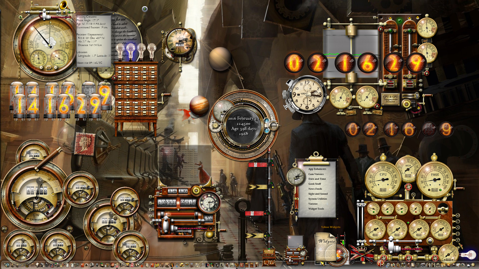 Stranger Desktop Windows 10 Steampunk to the max!