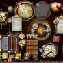 Steampunk XP desktop using widgets and rocketdock