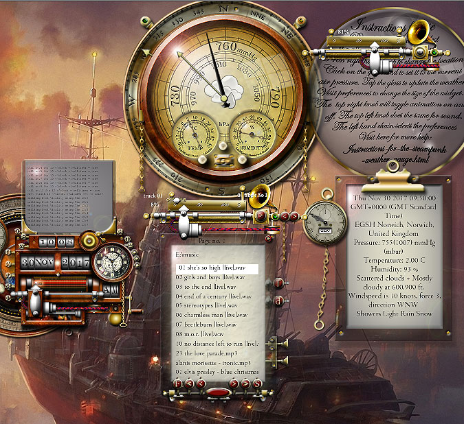 Steampunk Media Player Yahoo Konfabulator 1.0.13 R