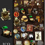 Steampunk icon set in .ICO format