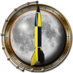 Rocket-moon-surround Steampunk Icon